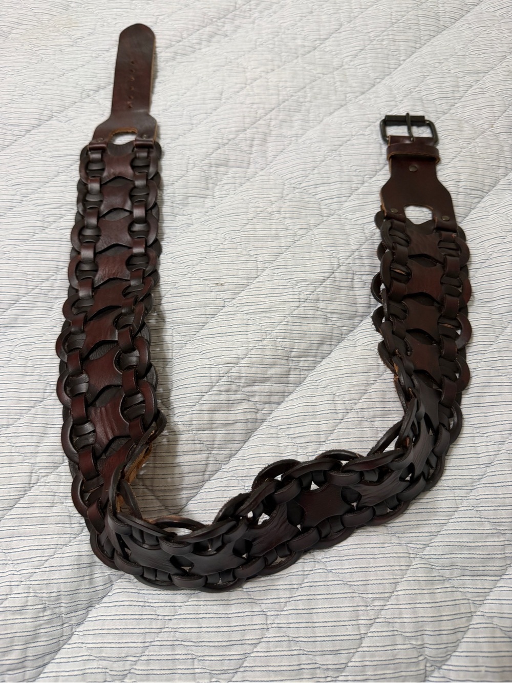 Women’s Braided Leather Belt - Brown
